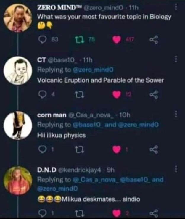 Zfromindtqero mlndo 11h what was your most favourite topic in biology 89 u7 ct b