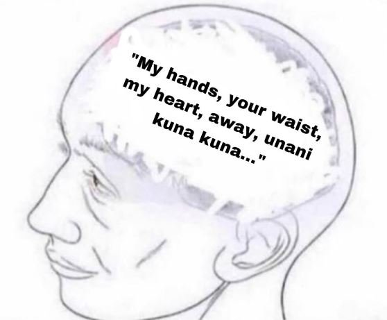 My 7 my hands, heart, your kuna away, waist, kuna...' unani