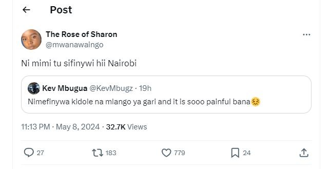 Post the rose of sharon mwanawaingo ni mimi tu sifinywi hii nairobi kev mbugua k
