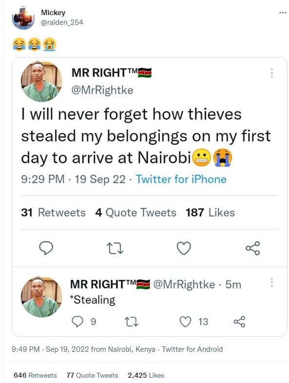 Mickey raiden_254 mr righttme mrrightke will never forget how thieves stealed my