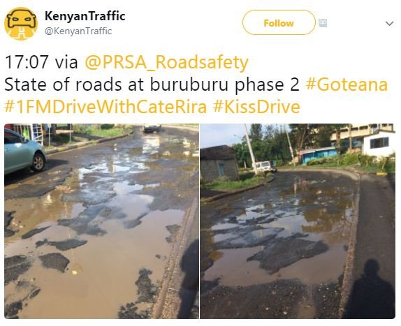 Kenyantraffic kenyantraffic follow 17.07 via prsa_roadsafety state of roads at b