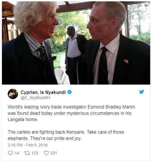 Cyprian, is nyakundi c_nyakundih world's leading ivory trade investigator esmond
