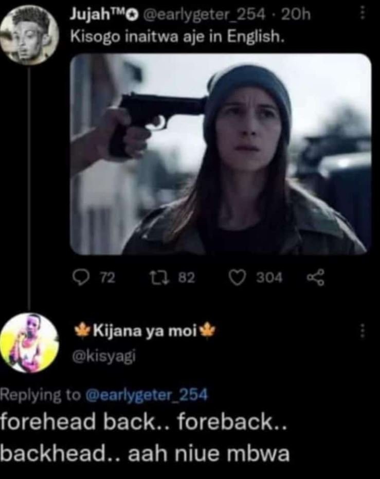 Jujaho earlygeter_254 20h kisogo inaitwa aje in english. 0 72 l 82 0 304 02 kija