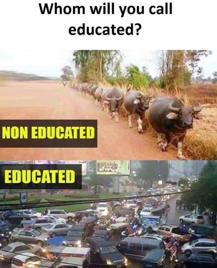 Whom will you call educated? non educated educated