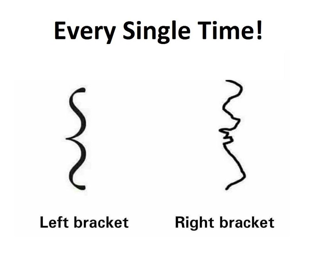 Every single time! 3 left bracket right bracket