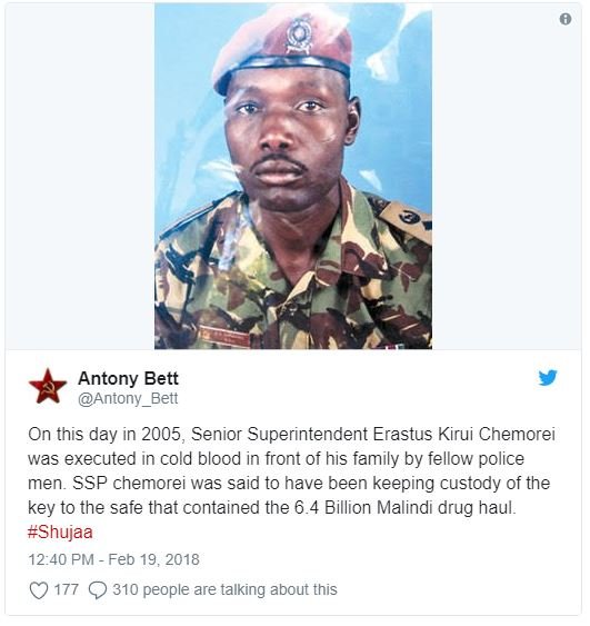 Antony bett antony_bett on this day in senior superintendent erastus kirui chemo