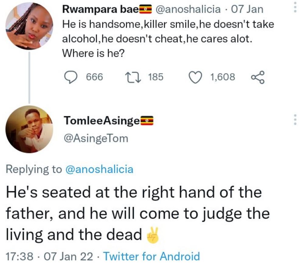 Rwampara bae anoshalicia 07 Jan He is handsome killer smile,he doesn't take alco