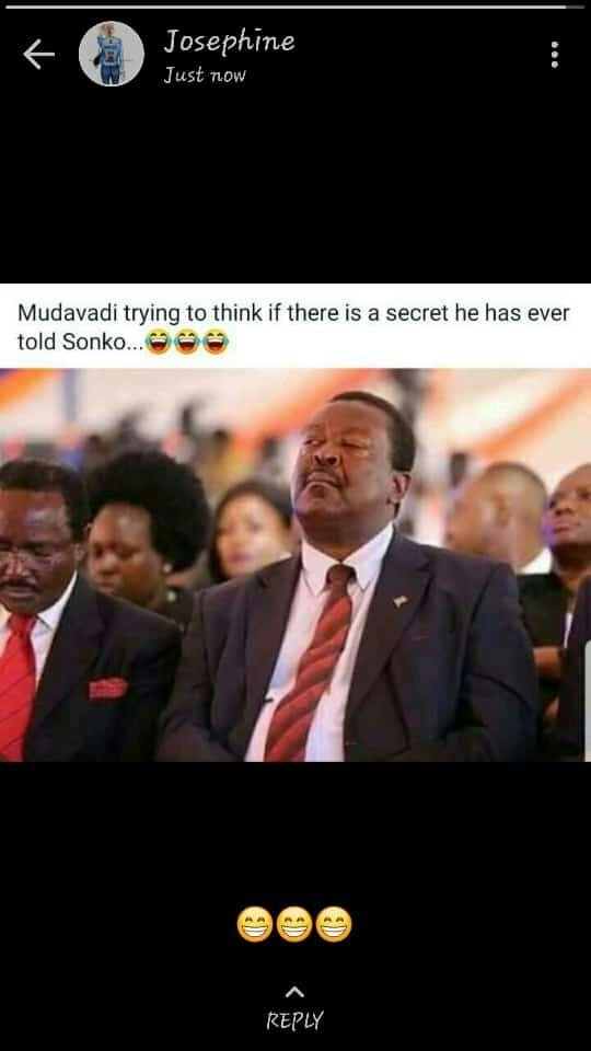 Josephine just now mudavadi trying to think if there is a secret he has ever tol