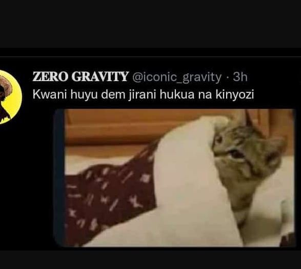 Zero gravity iconic_gravity 3h kwani huyu dem jirani hukua na kinyozi
