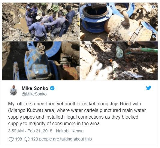 Mike sonko mikesonko my officers unearthed yet another racket along juja road wi