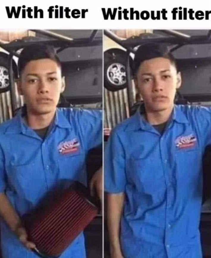 With filter without filter