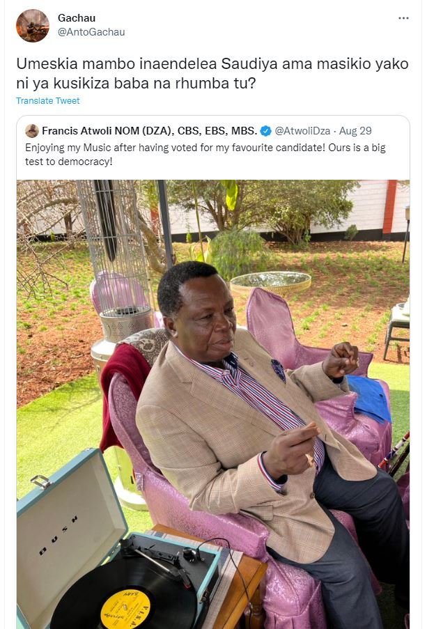 Gachau antogachau umeskia mambo inaendelea saudiya ama masikio yako ni ya kusiki