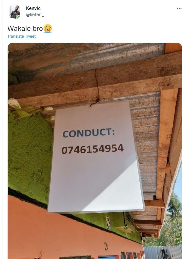 Kenvic keterr _ Wakale bro Translate Tweet CONDUCT