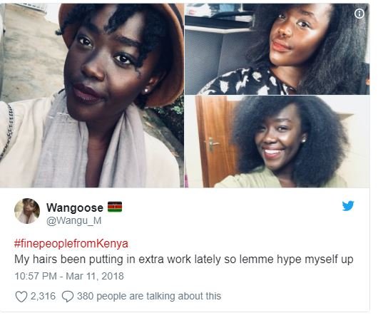 Wangoose wangu_m finepeoplefromkenya my hairs been putting in extra work lately