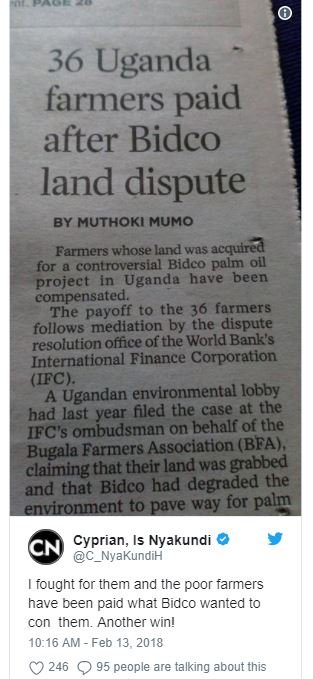 36 uganda farmers paid after bidco land dispute by muthoki mumo farmers whose la