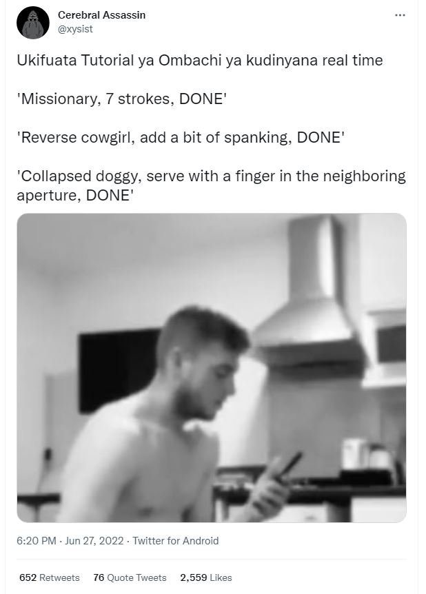 Cerebral assassin xysist ukifuata tutorial ya ombachi ya kudinyana real time 'mi