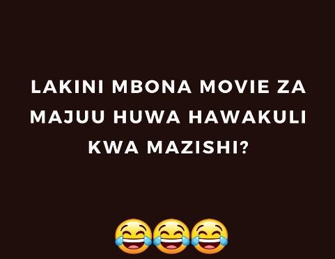 Lakini mbona movie za majuu huwa hawakuli kwa mazishi?