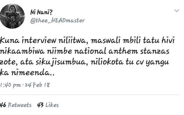 Ni nani? thee_eapmasłer kuna interview niliitwa, maswali mbili tatu hivi nikaamb