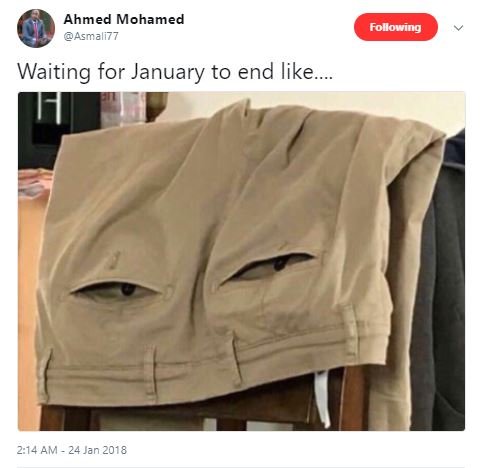 Ahmed mohamed asmali77 following waiting for january to end like 214 am 24 jan