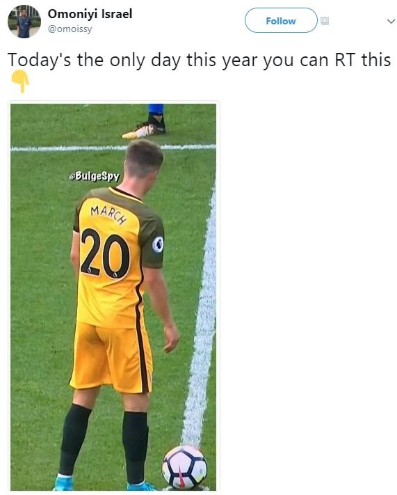 Omoniyi israel omoissy follow today's the only day this year you can rt this ebu