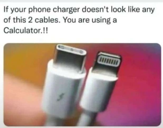 If your phone charger doesn't look like any of this 2 cables. you are using a ca