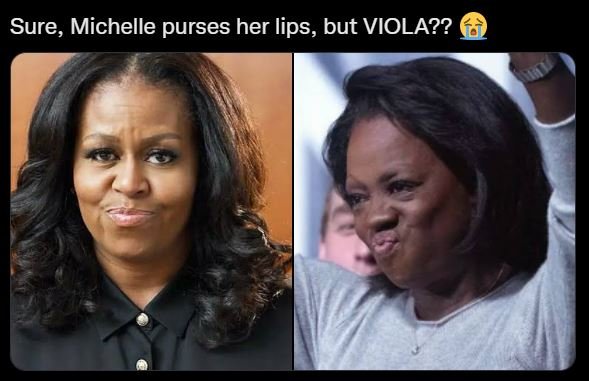 Sure, michelle purses her lips, but viola??