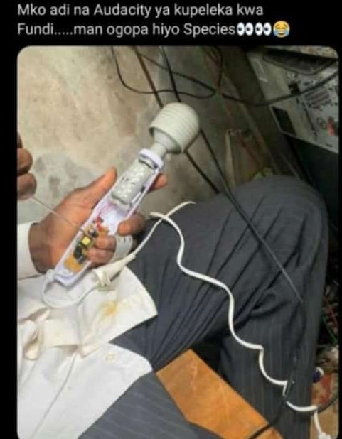 Mko adl na audacity ya kupeleka kwa fundi man ogopa hiyo species