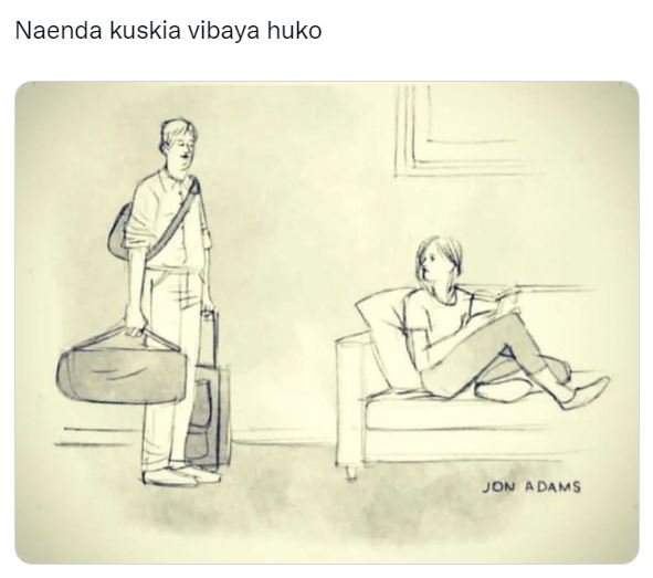 Naenda kuskia vibaya huko jonadams