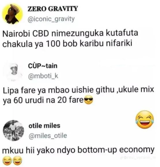 Zero gravity iconic_gravity nairobi cbd nimezunguka kutafuta chakula ya 100 bob