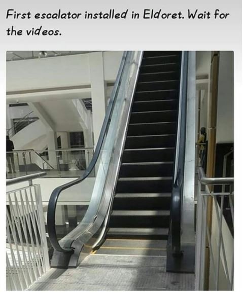 First escolator installed in eldoret. wait for the videos.