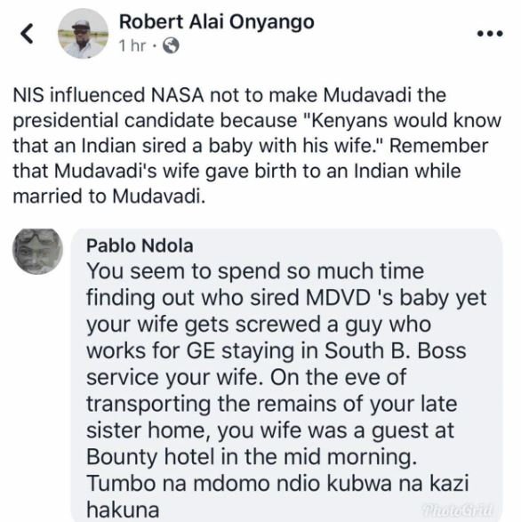 Robert alai onyango 1 hr nis influenced nasa not to make mudavadi the presidenti
