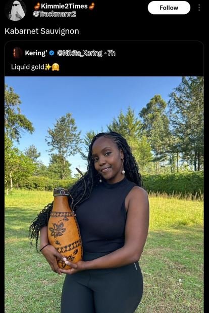 Kimmie2times uracomannez follow kabarnet sauvignon kering' nkoa kalng 7h liquid