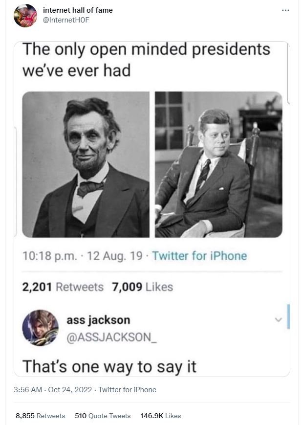 Internet hall of fame internethof the only open minded presidents we've ever had