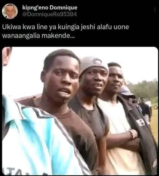 Kipng'eno domnique domniquero95304 ukiwa kwa line ya kuingia jeshi alafu uone wa