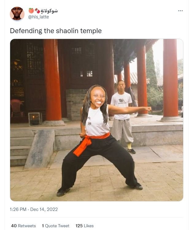 His_latte defending the shaolin temple 1.26 pm dec 14, 40 retweets quote tweet 1
