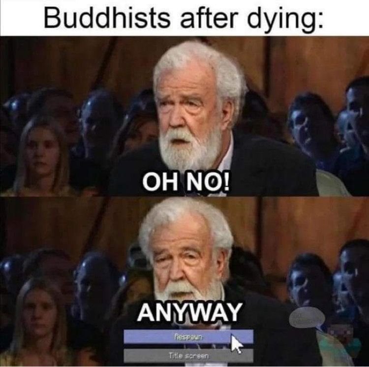 Buddhists after dying oh no! anyway ra we sareen