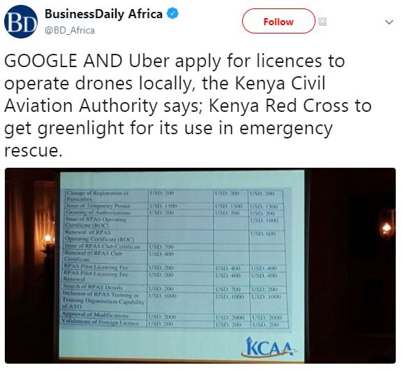 Businessdaily africa bd bd_africa follow google and uber apply for licences to o