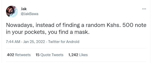 Jak JakBawa Nowadays, instead of finding a random Kshs. 500 note in your pockets