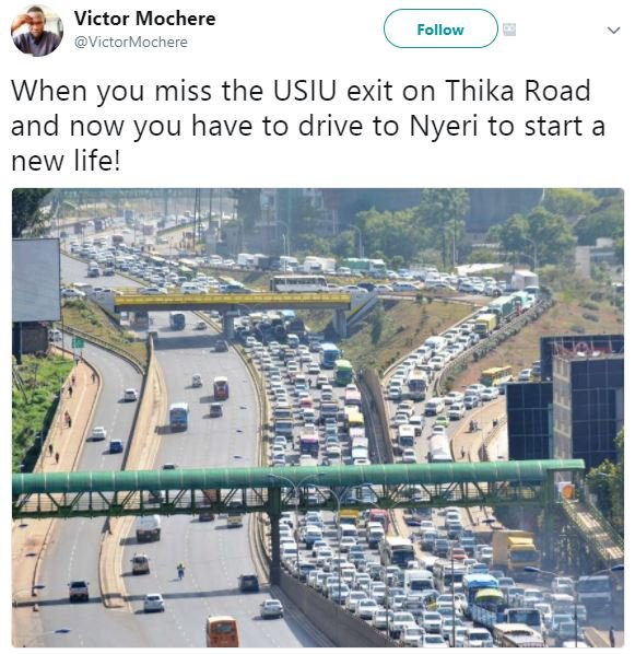 Victor mochere victormochere follow when you miss the usiu exit on thika road an
