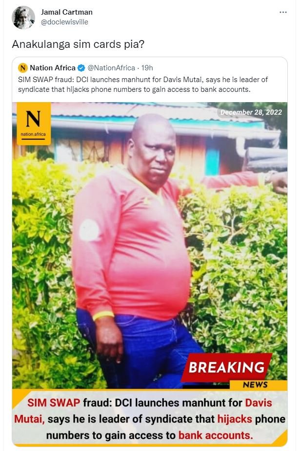 Jamal cartman doclewisville anakulanga sim cards pia? nation africa nationafrica