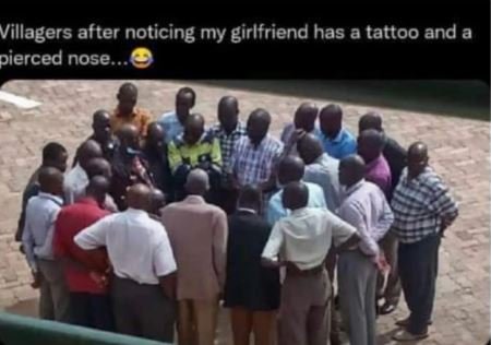 Villagers after noticing my girlfriend has a tattoo and a pierced nose