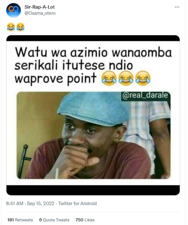 Sirrapalot osama_otero watu wa azimio wanaomba serikali itutese ndio waprove poi