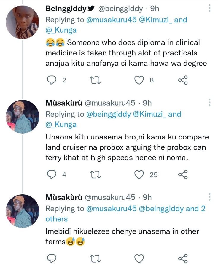 Beinggiddy beinggiddy 9h Replying to musakuru45 Kimuzi_ and _Kunga Someone who d