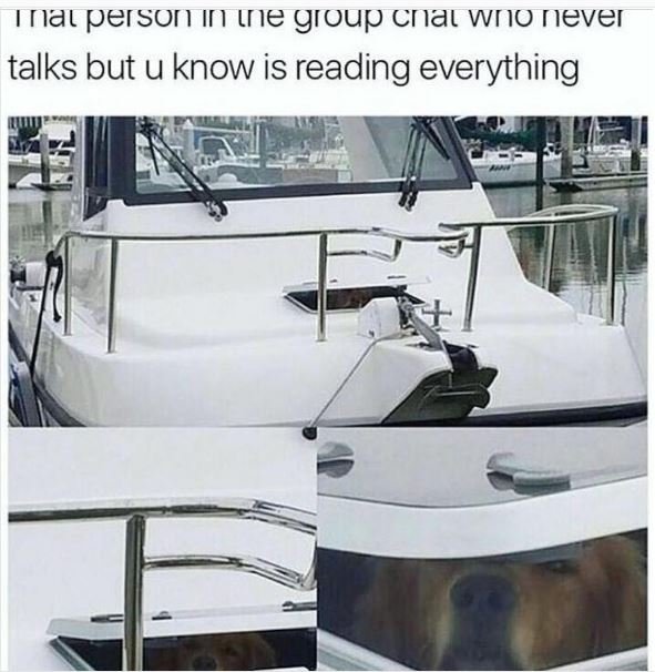 Tal peisoiii1 u1e gioup ctial wiiunevei talks but u know is reading everything