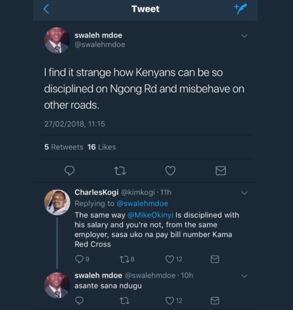 Tweet swaleh mdoe swalehmdoe find it strange how kenyans can be so disciplined o