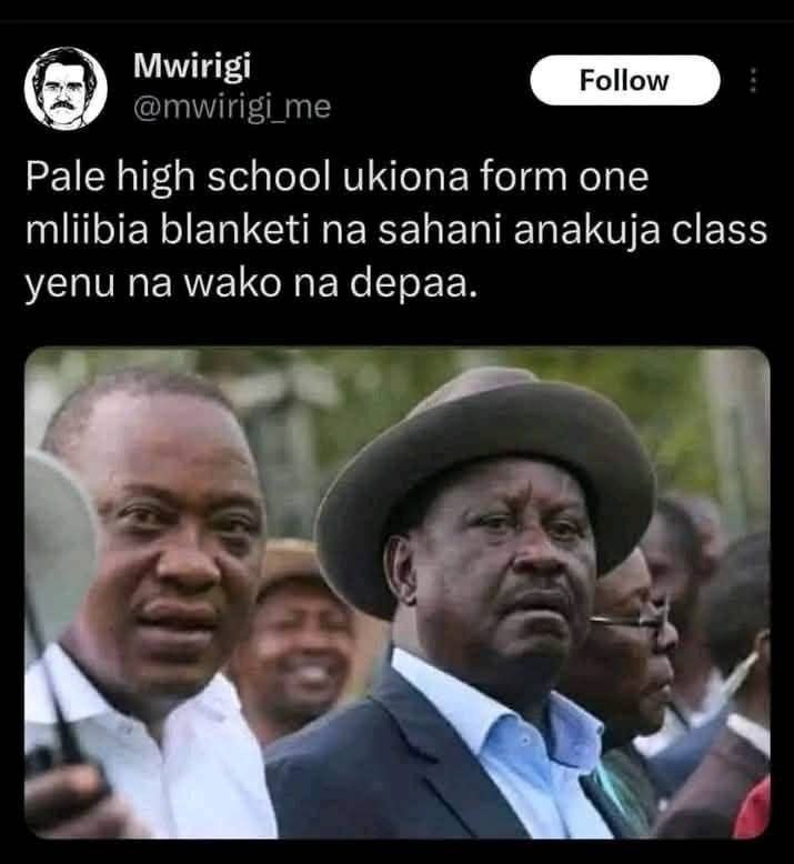 Mwirigi mwirigi_me follow pale high school ukiona form one mliibia blanketi na s