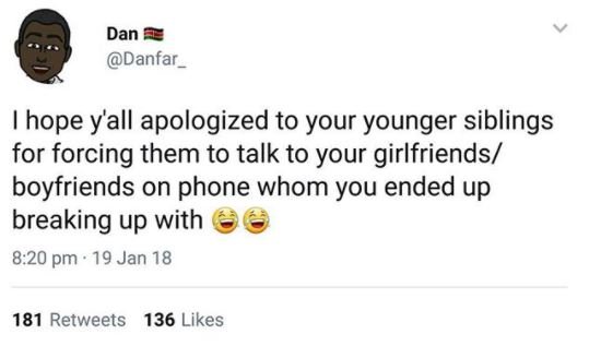 Dan danfar _ hope y'all apologized to your younger siblings for forcing them to