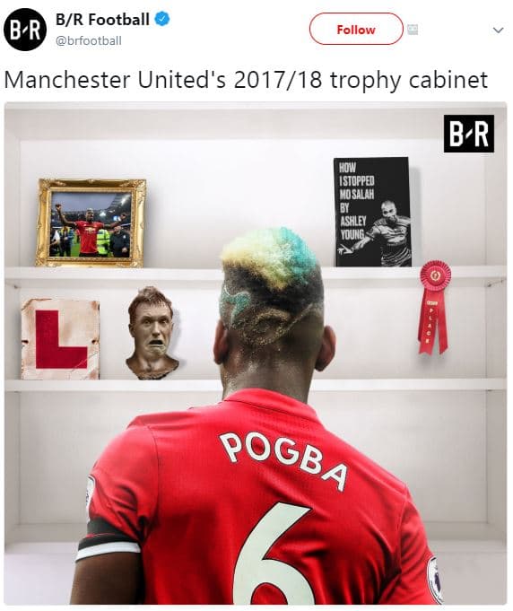 Br football b r brfootball follow manchester united's 18 trophy cabinet br how i