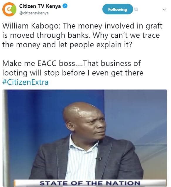 Citizen tv kenya citizentvkenya following william kabogo the money involved in g