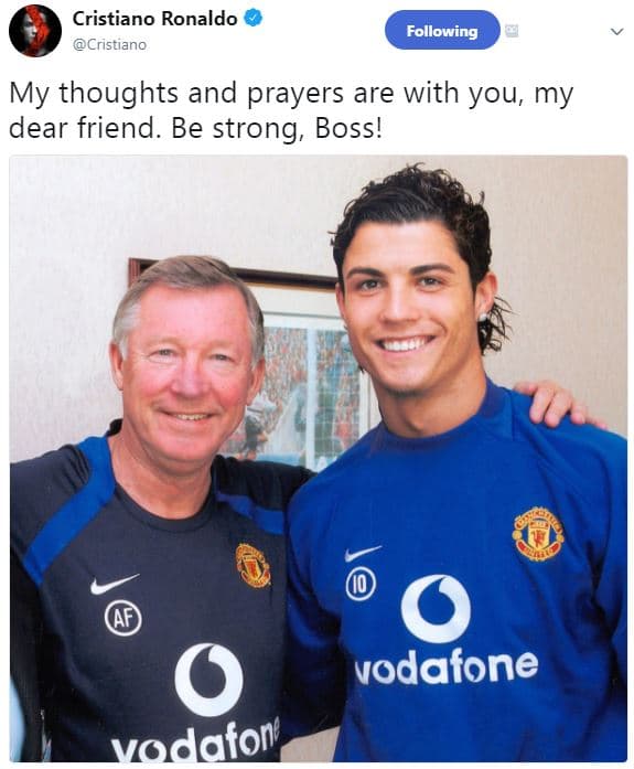 Cristiano ronaldo cristiano following my thoughts and prayers are with you my de